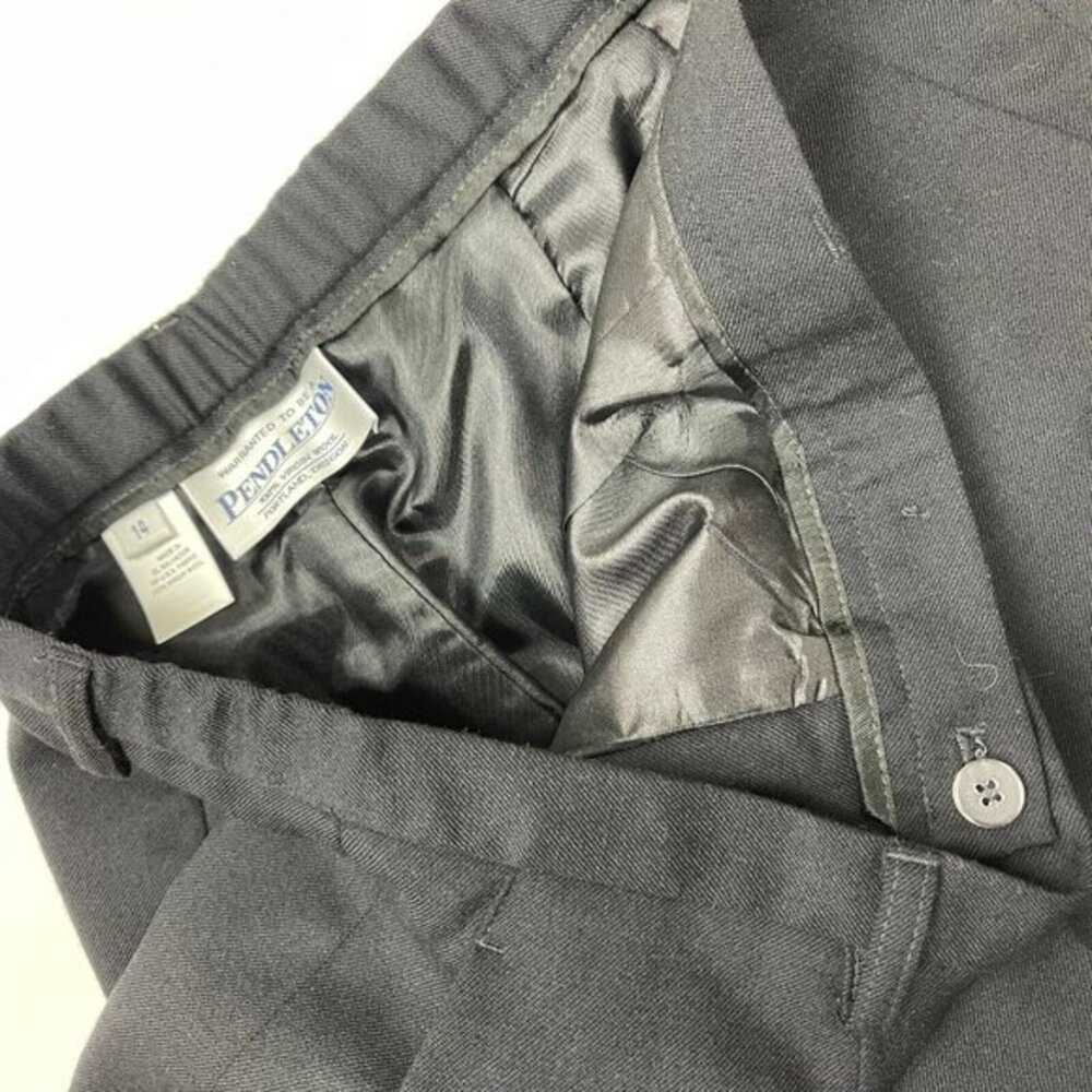 Pendleton 100% Virgin Wool Pants Lined Pockets Fl… - image 12